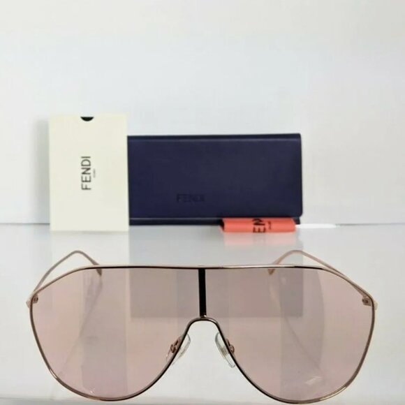 Fendi Rose Gold New Metal Sunglasses Italy Unisex - Picture 2 of 5